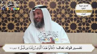65- تفسير قوله تعالى: (قالوا هذا الذي رزقنا من قبل) - عثمان الخميس