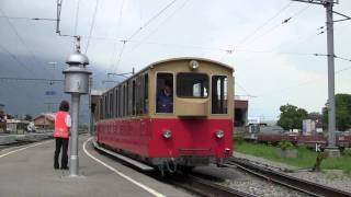 preview picture of video 'Historic rack rail train SPB Shynige Platte Bahn @ Wilderswil'