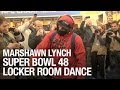 Marshawn Lynch Super Bowl 48 Locker Room.