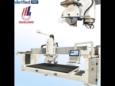 Hualong Machinery HKNC 500 5+1 Italin ESA 5 axis brisge saw