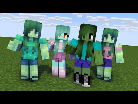 MONSTER SCHOOL : SKIRRI ZOMBIE SISTERS PRETTY - MINECRAFT ANIMATION