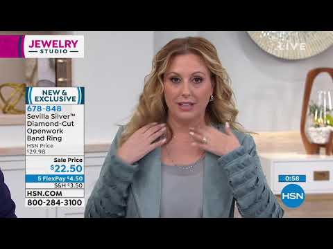 Sevilla Silver DiamondCut Openwork Band Ring