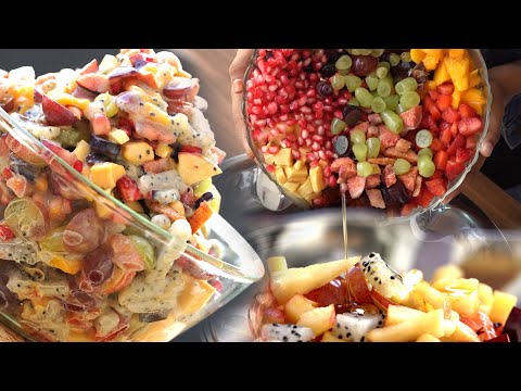FRUIT SALAD 🍋 How to Make Colourful Healthy Fruits mixed salad recipe for Kids🍎 Fruitbowl 🍇 Fruits