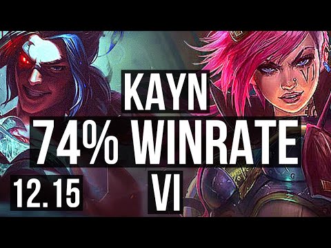 KAYN vs VI (JNG) | 74% winrate, 20/3/6, Legendary | EUW Grandmaster | 12.15