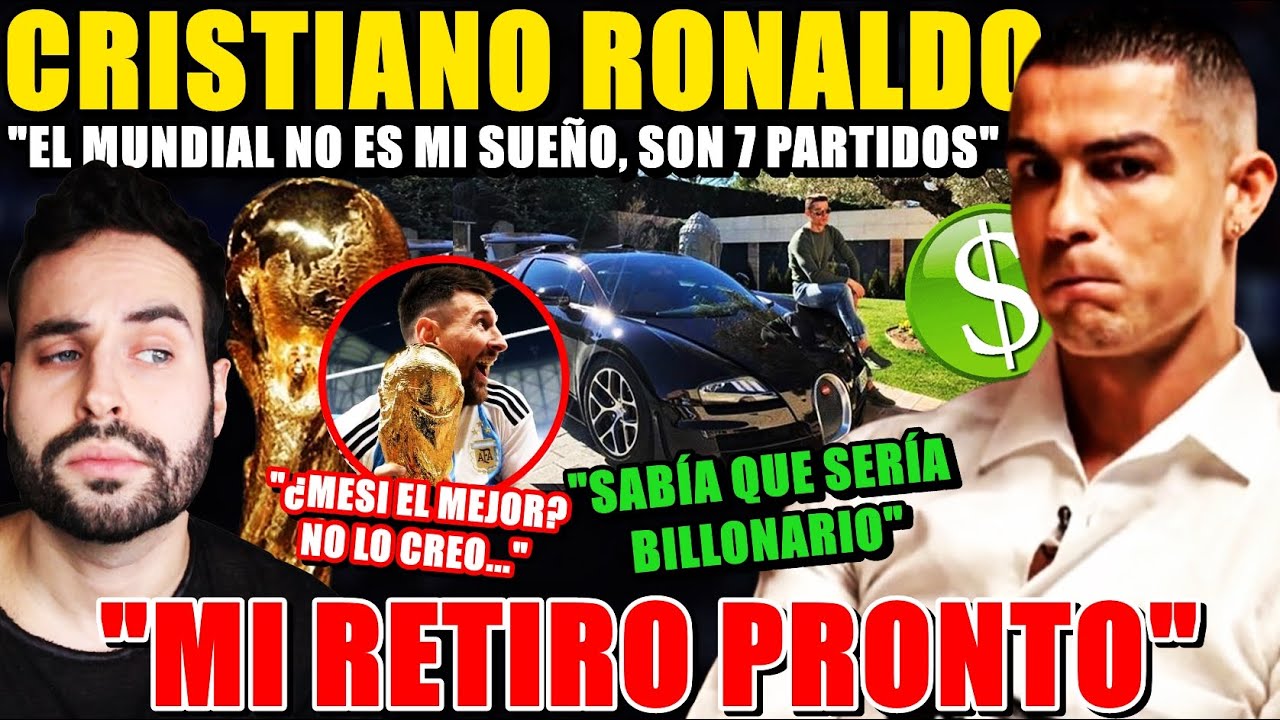 💥CRISTIANO RONALDO: "El MUNDIAL NO es MI SUEÑO, SOLO 7 PARTIDOS" "MESSI NO es MEJOR" ¡HABLA de TODO!