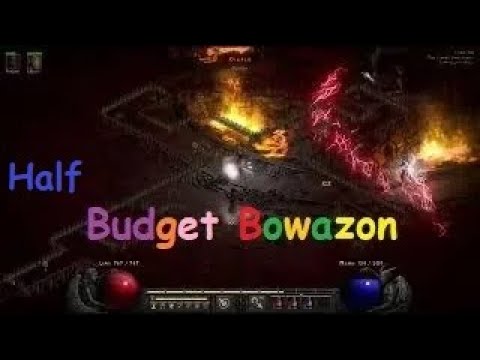 Diablo 2 Resurrected 2.5 - Half Budget Multishot Bowazon build - Chaos Run