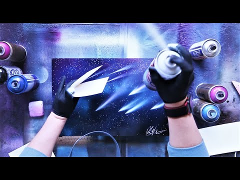 Shooting Stars TUTORIAL - SPRAY PAINT ART by Skech