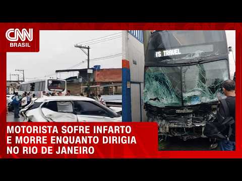 Motorista de ônibus infarta e causa acidente com 20 veículos na Dutra | CNN 360°