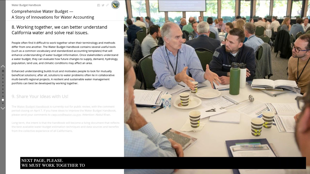 Water Budget Handbook – An Interactive Public Webinar on Challenging Water Budget Topics