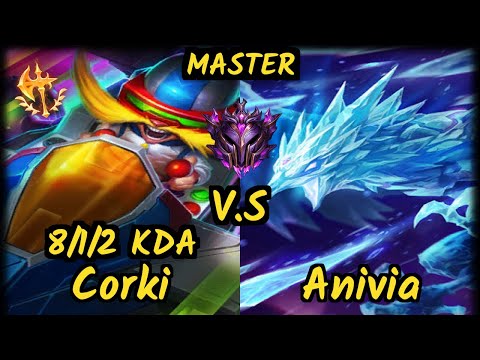 SPY.V Freeze (CORKI) vs ANIVIA - 8/1/2 KDA MID GAMEPLAY - EUW Ranked MASTER