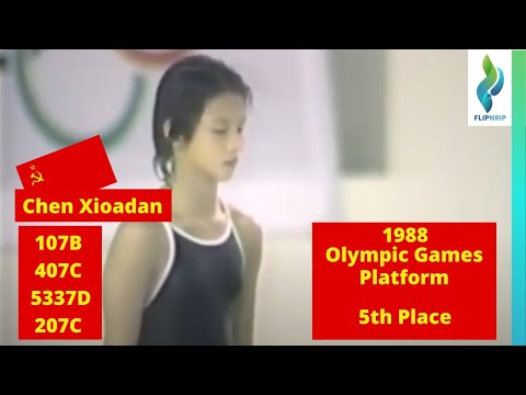 1988 Chen Xioadan 陈晓丹 - Team China - Womens Platform Diving Finals - Olympic Games