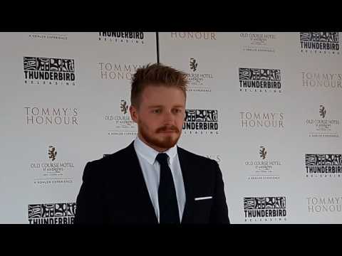 Jack Lowden (Young Tommy) arrives at Tommy's Honour UK premiere in St Andrews