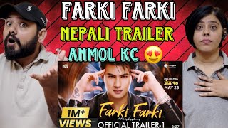 FARKI FARKI | Nepali Movie Official Trailer Reaction | ANNOL KC, JASSITA GURUNG |