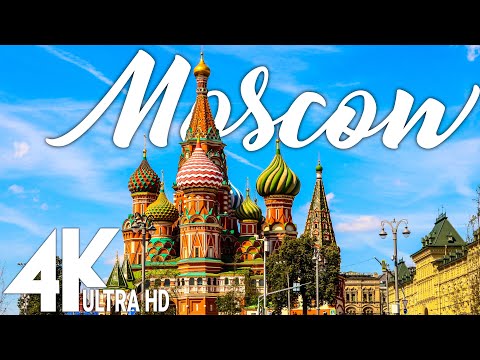 FLYING OVER MOSCOW IN 4K ULTRA HD VIDEO - PIANO RELAXING MUSIC - 4K RELAXATION TUBE (4K UHD) 60 FPS