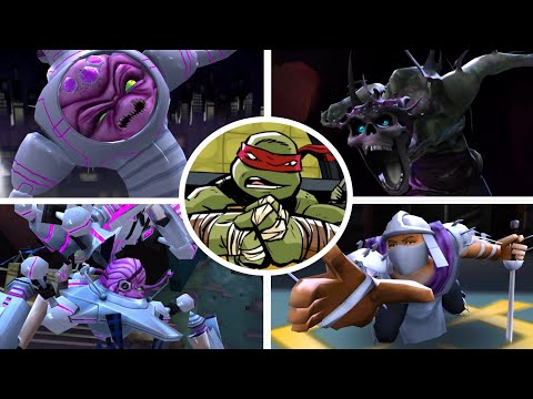 TMNT Legends - All Bosses + Cutscenes (No Death)