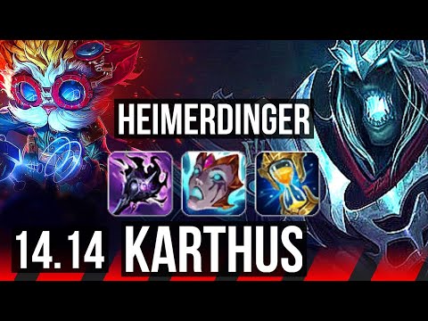 HEIMERDINGER vs KARTHUS (TOP) | 6 solo kills, 10/2/9 | NA Diamond | 14.14