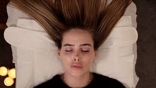 Deep Relaxation ASMR whispering facial treatment and hair brushing