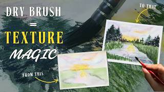Dry Brush Watercolor Technique for Beginners | Add Texture to Trees, Grass, Fur & More!
