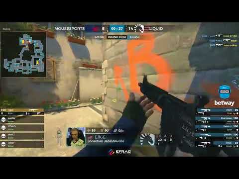 ELiGE quad kill spray down Inferno. Liquid vs Mousesports cs go. ESG Tour Mykonos 2017