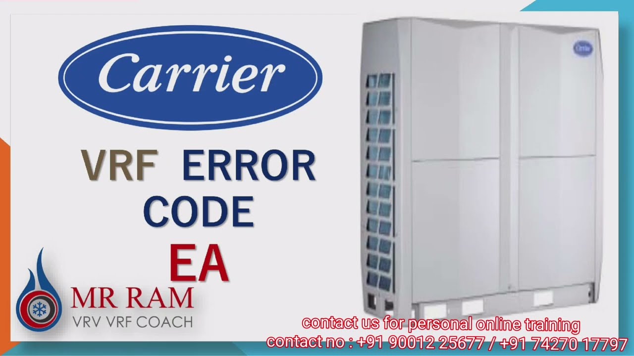 CARRIER VRF ERROR CODE EA (ENGLISH)