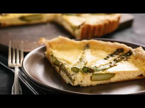 Quiche au jambon, fromage frais et asperges | Recette gourmande
