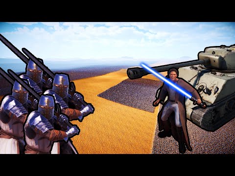 20 MILLION HEAVY KNIGHTS vs 100,000 JEDI KNIGHTS + 1,000 SHERMAN TANKS | UEBS 2