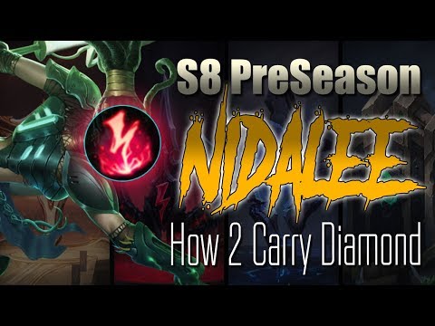 How 2 Carry Diamond: Nidalee Jungle (Season 8 Patch 7.23) - Full Game Commentary