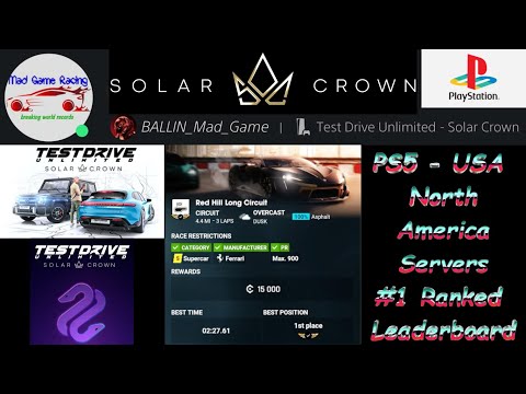 Test Drive Unlimited Solar Crown - #1 World Record - Red Hill Long Circuit - Circuit - PS5