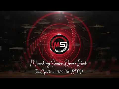 80 BPM ‖ Marching Snare Drum Rock #1 ‖ 4/4 Drum Beat ‖ Drum Track ‖ Metronome