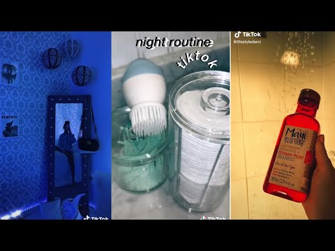 aesthetic night routine- tiktok compilation