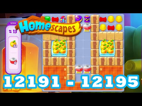 Homescapes Level 12191 - 12195 HD 3 - match puzzle Gameplay | android | IOS | 12192 | 12193 | 12194