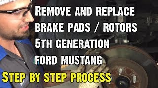 Remove and replace brake pads/rotors on 2014 Ford Mustang