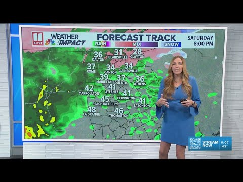 6am Saturday update: Winter storm forecast in Georgia