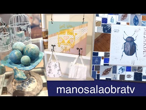 ManosalaObraTv 2020 Programa 43 - Vitroesmaltes Horneables - Porta Barbijos - Efectos Decorativos