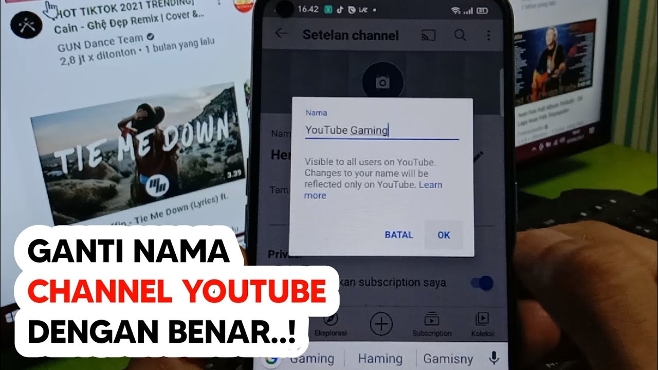 Cara Mengganti Nama Channel YouTube Yang Benar 2021