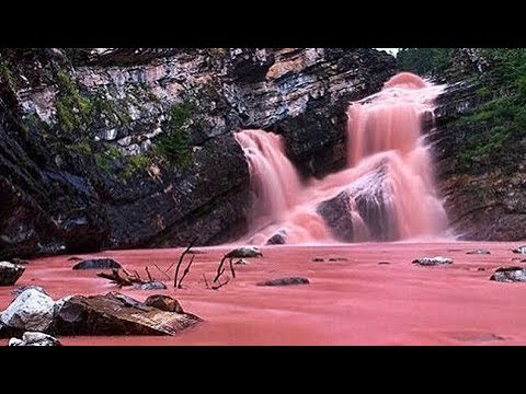 99的人没见过加拿大粉色瀑布美哭了(视频)