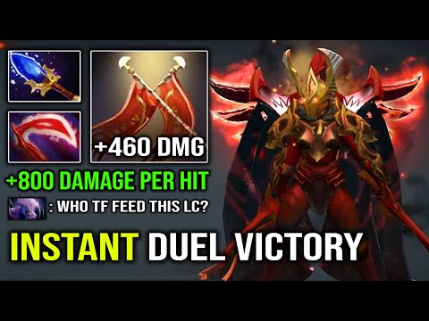 WTF +800 Damage Per Hit Nonstop Solo Duel Hunt with Super Fast Hand Legion Commander Dota 2