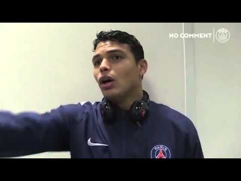 PSG's Thiago Silva enraged by Edinson Cavani as he interrupts interview with a hairdryer -PSG