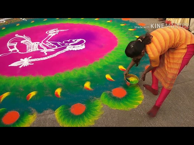 Large size womens day special rangoli design by rajashri junnarkar bhagawat