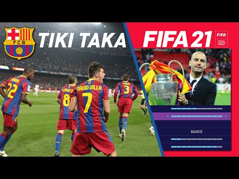 FIFA 21 CUSTOM TACTICS | GUARDIOLA FC BARCELONA TIKI TAKA SYSTEM (433)