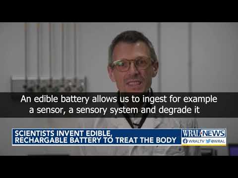 Scientists invent edible, rechargeable battery to treat the body