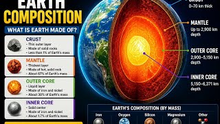 Composition of Earth explained the layers of Earth Crust, Mantle, Outer core, Inner core 🌍🌋