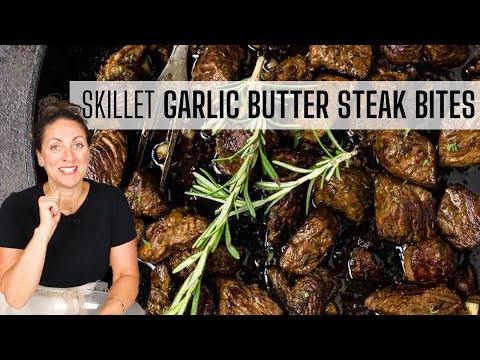 GARLIC BUTTER STEAK BITES | Easy recipe for weeknight steak dinner!
