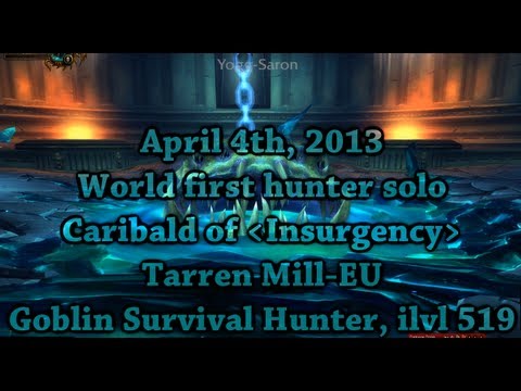World first hunter solo: CaribaLd vs Yogg-Saron HM: Alone in the Darkness (25 man)
