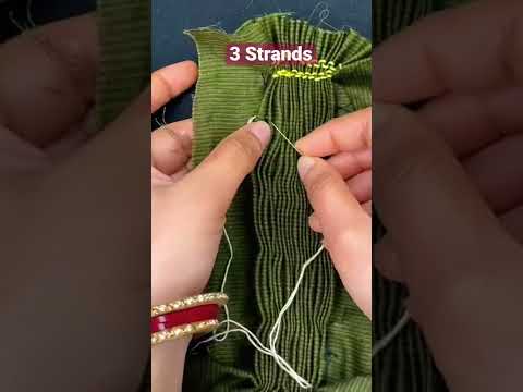 Rope Smocking Stitch Tutorial || Smocking Stitch Tutorial || kaarigari || #shorts