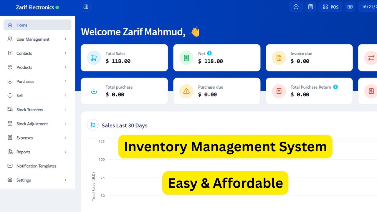 Affordable Inventory Management System | POS System Tutorial