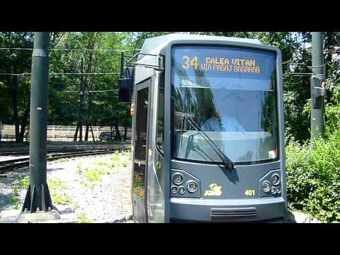 Tramvaiul Bucur LF #401 intorcand in terminalul Ghencea pe linia 34