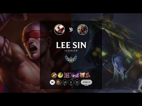Lee Sin Jungle vs Zed - KR Challenger Patch 12.13
