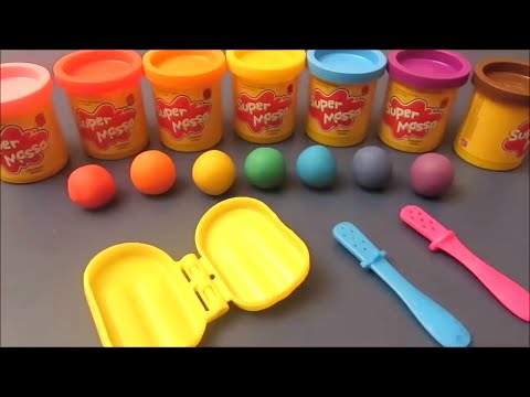Playdough Rainbow Popsicle - Picolés de massinha de modelar Arco-Iris