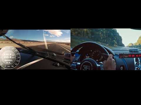 Koenigsegg Agera RS vs Bugatti Chiron 0-400-0 kph Side By Side